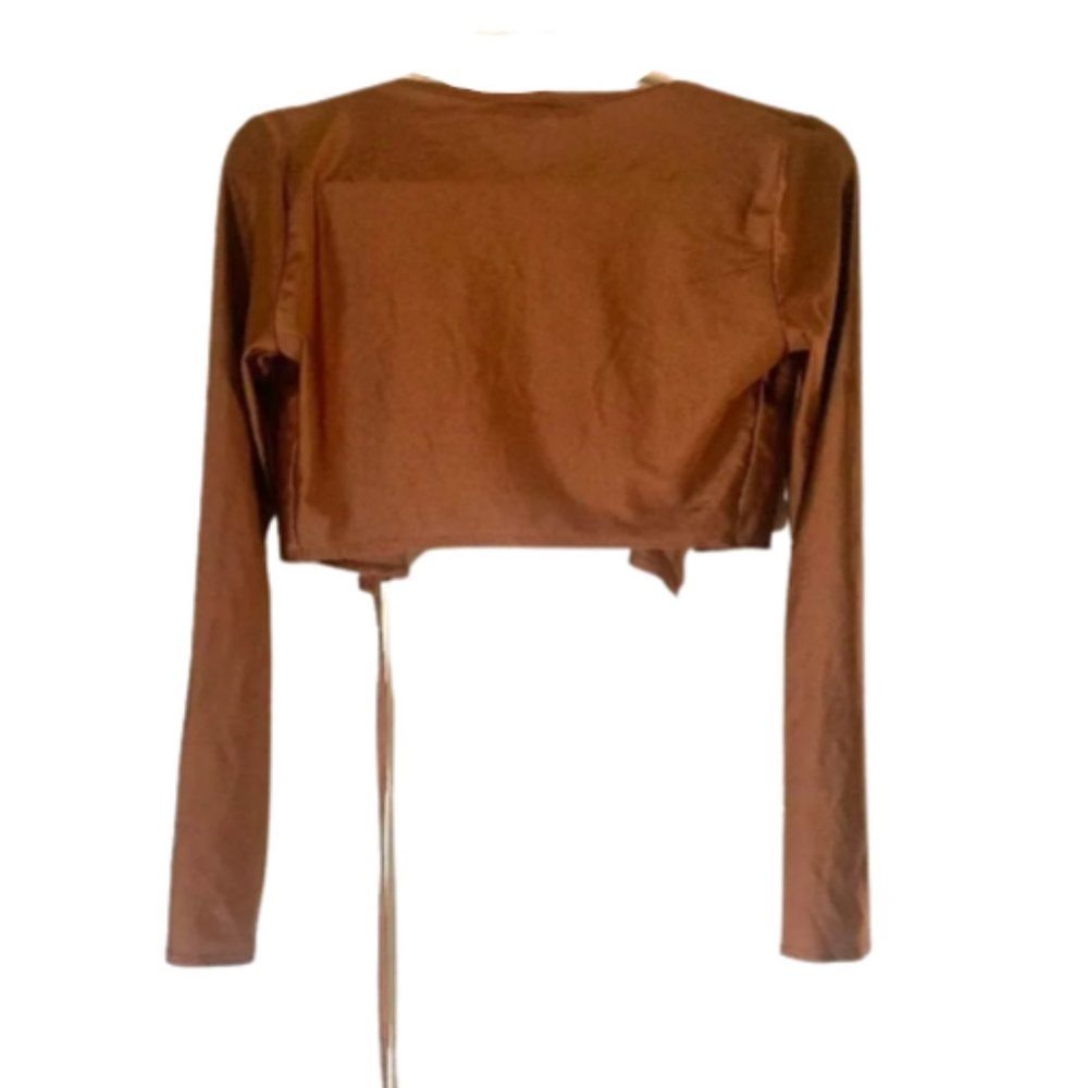 BELLITA- Women's Brown Crop-top Size- Small